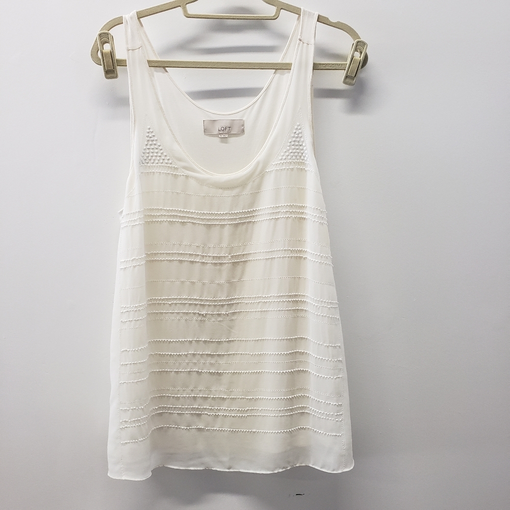 Ann Taylor Loft Tank Top Bead Embellishment XL
